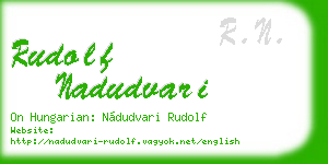 rudolf nadudvari business card
