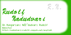 rudolf nadudvari business card